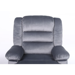 Πολυθρόνα Ανακλινόμενη ArteLibre CARINAE Γκρι Βελούδο 93x90x100cm