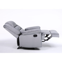 Πολυθρόνα Ανακλινόμενη ArteLibre CARINAE Γκρι Βελούδο 93x90x100cm