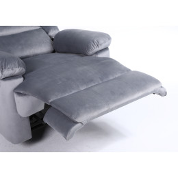 Πολυθρόνα Ανακλινόμενη ArteLibre CARINAE Γκρι Βελούδο 93x90x100cm