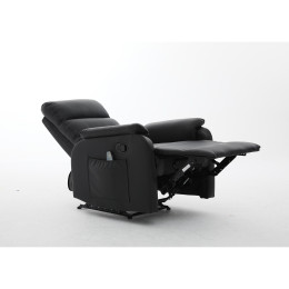 Πολυθρόνα Ανακλινόμενη ArteLibre RIGIL Με Λειτουργία Μασάζ Μαύρο PU 75x87x102cm