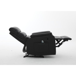 Πολυθρόνα Ανακλινόμενη ArteLibre RIGIL Με Λειτουργία Μασάζ Μαύρο PU 75x87x102cm