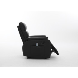 Πολυθρόνα Ανακλινόμενη ArteLibre RIGIL Με Λειτουργία Μασάζ Μαύρο PU 75x87x102cm