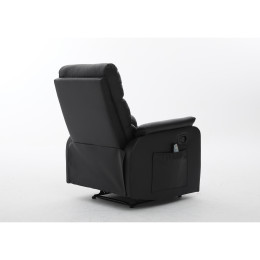 Πολυθρόνα Ανακλινόμενη ArteLibre RIGIL Με Λειτουργία Μασάζ Μαύρο PU 75x87x102cm