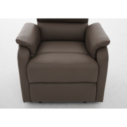 Πολυθρόνα Ανακλινόμενη ArteLibre RIGIL Με Λειτουργία Μασάζ Καφέ PU 75x87x102cm