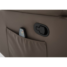 Πολυθρόνα Ανακλινόμενη ArteLibre RIGIL Με Λειτουργία Μασάζ Καφέ PU 75x87x102cm