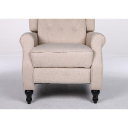 Πολυθρόνα Ανακλινόμενη ArteLibre ALNAIR Μπεζ Ύφασμα 78x85x104cm