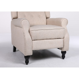 Πολυθρόνα Ανακλινόμενη ArteLibre ALNAIR Μπεζ Ύφασμα 78x85x104cm