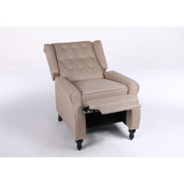 Πολυθρόνα Ανακλινόμενη ArteLibre ALNAIR Καφέ Ύφασμα 78x85x104cm