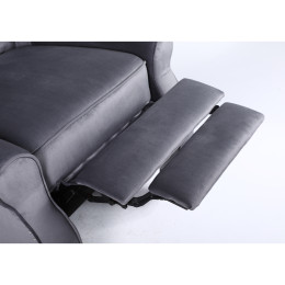 Πολυθρόνα Ανακλινόμενη ArteLibre ALNAIR Γκρι Βελούδο 78x85x104cm