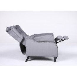 Πολυθρόνα Ανακλινόμενη ArteLibre ALNAIR Γκρι Βελούδο 78x85x104cm