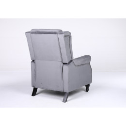 Πολυθρόνα Ανακλινόμενη ArteLibre ALNAIR Γκρι Βελούδο 78x85x104cm