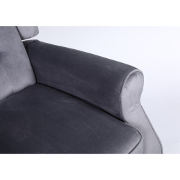 Πολυθρόνα Ανακλινόμενη ArteLibre ALNAIR Γκρι Βελούδο 78x85x104cm