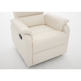 Πολυθρόνα Ανακλινόμενη ArteLibre TALITHA Μπεζ PU 79x97x101cm