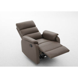 Πολυθρόνα Ανακλινόμενη ArteLibre TALITHA Καφέ PU 79x97x101cm