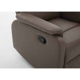 Πολυθρόνα Ανακλινόμενη ArteLibre TALITHA Καφέ PU 79x97x101cm