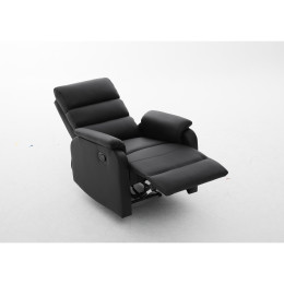 Πολυθρόνα Ανακλινόμενη ArteLibre TALITHA Μαύρο PU 79x97x101cm