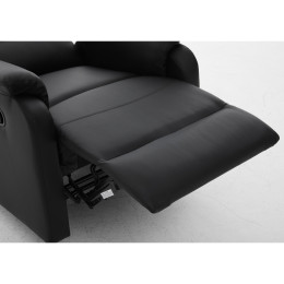 Πολυθρόνα Ανακλινόμενη ArteLibre TALITHA Μαύρο PU 79x97x101cm