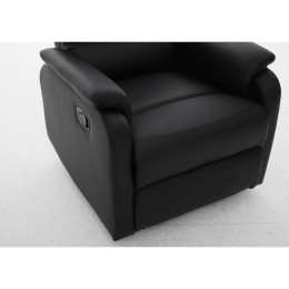 Πολυθρόνα Ανακλινόμενη ArteLibre TALITHA Μαύρο PU 79x97x101cm