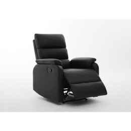 Πολυθρόνα Ανακλινόμενη ArteLibre TALITHA Μαύρο PU 79x97x101cm
