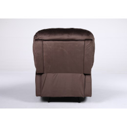 Πολυθρόνα Ανακλινόμενη ArteLibre NASHIRA Καφέ Βελούδο 88x90x99cm