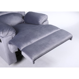 Πολυθρόνα Ανακλινόμενη ArteLibre NASHIRA Γκρι Βελούδο 88x90x99cm