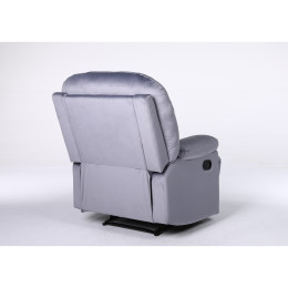 Πολυθρόνα Ανακλινόμενη ArteLibre NASHIRA Γκρι Βελούδο 88x90x99cm