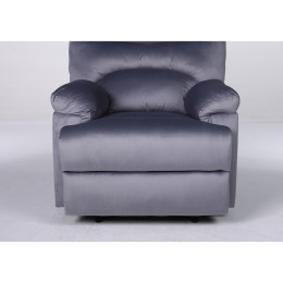 Πολυθρόνα Ανακλινόμενη ArteLibre NASHIRA Γκρι Βελούδο 88x90x99cm