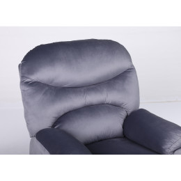 Πολυθρόνα Ανακλινόμενη ArteLibre NASHIRA Γκρι Βελούδο 88x90x99cm