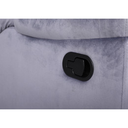 Πολυθρόνα Ανακλινόμενη ArteLibre NASHIRA Γκρι Βελούδο 88x90x99cm