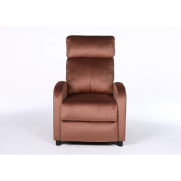 Πολυθρόνα Ανακλινόμενη ArteLibre TUREIS Καφέ Βελούδο 68x86x99cm