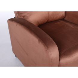 Πολυθρόνα Ανακλινόμενη ArteLibre TUREIS Καφέ Βελούδο 68x86x99cm