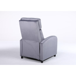 Πολυθρόνα Ανακλινόμενη ArteLibre TUREIS Γκρι Βελούδο 68x86x99cm