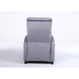 Πολυθρόνα Ανακλινόμενη ArteLibre TUREIS Γκρι Βελούδο 68x86x99cm