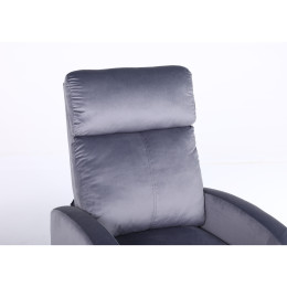 Πολυθρόνα Ανακλινόμενη ArteLibre TUREIS Γκρι Βελούδο 68x86x99cm