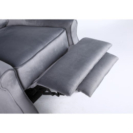 Πολυθρόνα Ανακλινόμενη ArteLibre MARKEB Γκρι Βελούδο 72x84x97cm