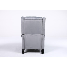 Πολυθρόνα Ανακλινόμενη ArteLibre MARKEB Γκρι Βελούδο 72x84x97cm