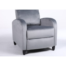 Πολυθρόνα Ανακλινόμενη ArteLibre ATRIA Γκρι Βελούδο 67.5x90x104cm