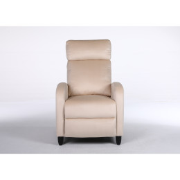 Πολυθρόνα Ανακλινόμενη ArteLibre ATRIA Εκρού Βελούδο 67.5x90x104cm