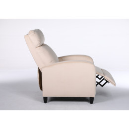 Πολυθρόνα Ανακλινόμενη ArteLibre ATRIA Εκρού Βελούδο 67.5x90x104cm