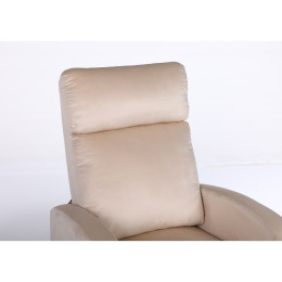 Πολυθρόνα Ανακλινόμενη ArteLibre ATRIA Εκρού Βελούδο 67.5x90x104cm