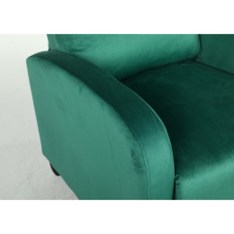 Πολυθρόνα Ανακλινόμενη ArteLibre ATRIA Πράσινο Βελούδο 67.5x90x104cm