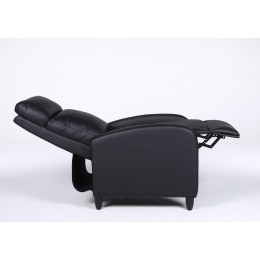 Πολυθρόνα Ανακλινόμενη ArteLibre ATRIA Μαύρο PU 67.5x90x104cm