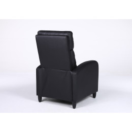 Πολυθρόνα Ανακλινόμενη ArteLibre ATRIA Μαύρο PU 67.5x90x104cm