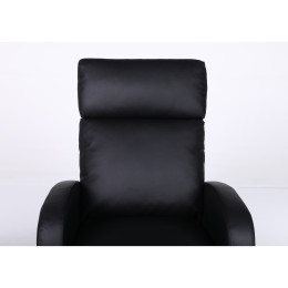 Πολυθρόνα Ανακλινόμενη ArteLibre ATRIA Μαύρο PU 67.5x90x104cm