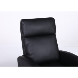 Πολυθρόνα Ανακλινόμενη ArteLibre ATRIA Μαύρο PU 67.5x90x104cm