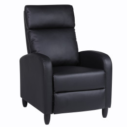 Πολυθρόνα Ανακλινόμενη ArteLibre ATRIA Μαύρο PU 67.5x90x104cm