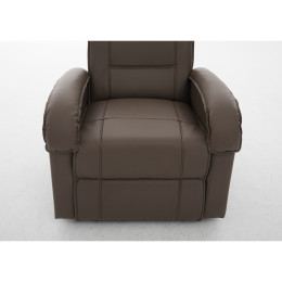 Πολυθρόνα Ανακλινόμενη ArteLibre CELAENO Καφέ PU 80x96x97cm