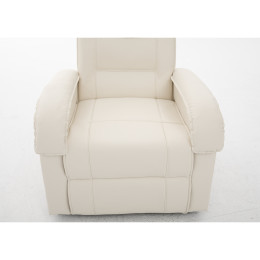 Πολυθρόνα Ανακλινόμενη ArteLibre CELAENO Εκρού PU 80x96x97cm