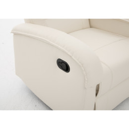 Πολυθρόνα Ανακλινόμενη ArteLibre CELAENO Εκρού PU 80x96x97cm