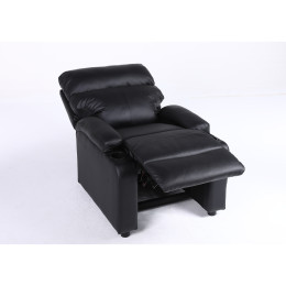 Πολυθρόνα Ανακλινόμενη ArteLibre RANA Μαύρο PU 80x95x103cm